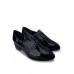 Black Pointed Toe Patent Slip-Ons